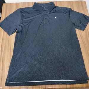 Callaway Men’s Opti-Dri Golf Polo Shirt with Mini Flags Design - Size Large